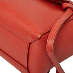 セリーヌ ベルトバッグ マイクロ ハンドバッグ ショルダーバッグ 2WAY オレンジ レザー レディース CELINE 【中古】