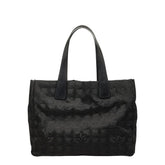 シャネル ココマーク ニュートラベルライン トートMM トートバッグ ハンドバッグ ブラック ナイロン レザー レディース CHANEL 【中古】