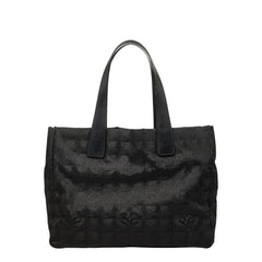 シャネル ココマーク ニュートラベルライン トートMM トートバッグ ハンドバッグ ブラック ナイロン レザー レディース CHANEL 【中古】