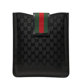 グッチ GGインプリメ シェリーライン - iPadケース 256575 ブラック PVC レザー レディース GUCCI 【中古】