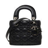 ディオール カナージュ レディディオール ハンドバッグ ショルダーバッグ 2WAY CAL44501 ブラック ラムスキン レディース Dior 【中古】