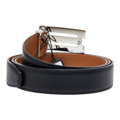 ブルガリ ロゴ リバーシブル ベルト サイズ:110/44 21276 ブラック ブラウン レザー メンズ BVLGARI 【中古】