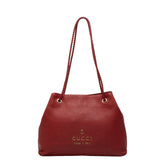 グッチ ロゴ トートバッグ ショルダーバッグ 419689 レッド レザー レディース GUCCI 【中古】