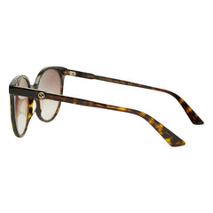 グッチ インターロッキングG アジアンフィット サングラス アイウェア GG0488S ブラウン プラスチック レディース GUCCI 【中古】