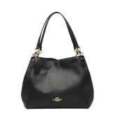 コーチ トートバッグ ショルダーバッグ F80268 ブラック レザー レディース COACH 【中古】