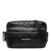 バレンシアガ EXPLORER エクスプローラー カメラバッグ ショルダーバッグ 斜めかけ 845592 ブラック レザー メンズ BALENCIAGA 中古
