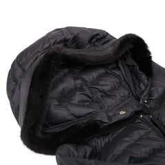 モンクレール バーベル BARBELFUR ダウンジャケット サイズ0 ブラック ナイロン ダウン/フェザー レディース MONCLER 【中古】