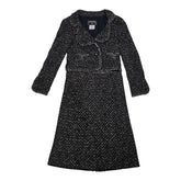 シャネル セットアップ ジャケット スカート サイズ36 05A ブラック ナイロン シルク モヘア レディース CHANEL 【中古】