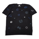 エルメス キャンディ リブリス 半袖ニット サイズ34 ブラック ブルー ウール レディース HERMES 【中古】