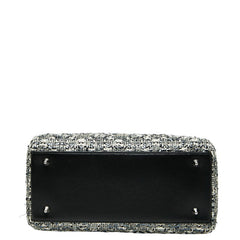 クリスチャンディオール ビジュー レディディオール ミディアム ハンドバッグ ブラック マルチカラー ツイード レザー レディース Christian Dior 【中古】