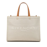 ジバンシー Gトート ハンドバッグ アイボリー ブラウン キャンバス レザー レディース Givenchy 【中古】