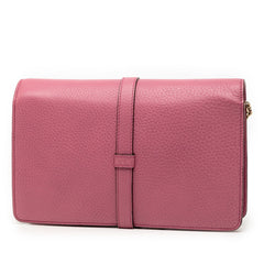 グッチ ニュージャッキー チェーン ショルダーバッグ 283061 ピンク レザー レディース GUCCI 【中古】