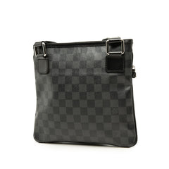 ルイ ヴィトン ダミエ グラフィット トマス 斜め掛け ショルダーバッグ N58028 ブラック PVC レザー レディース LOUIS VUITTON 【中古】