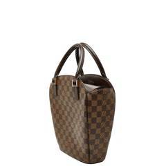 ルイ ヴィトン ダミエ サリアソー ハンドバッグ N51482 ブラウン レザー レディース LOUIS VUITTON 【中古】
