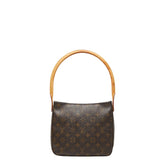 ルイ ヴィトン モノグラム ルーピングMM ショルダーバッグ ハンドバッグ M51146 ブラウン PVC レザー レディース LOUIS VUITTON 【中古】