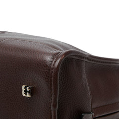 ロエベ アナグラム アマソナ28 ハンドバッグ ダークブラウン レザー レディース LOEWE 【中古】