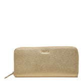 フルラ バビロン ラウンドファスナー 長財布 ゴールド レザー レディース Furla 中古