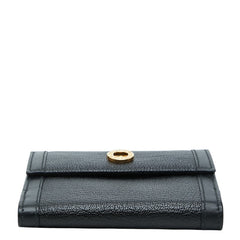 ブルガリ ドッピオトンド 三つ折り財布 Wホック ブラック レザー メンズ BVLGARI 【中古】
