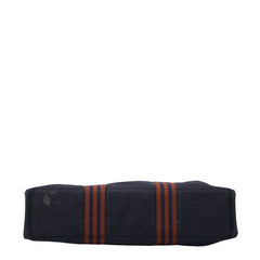 エルメス フールトゥMM トートバッグ ハンドバッグ ネイビー ブラウン コットン レディース HERMES 【中古】