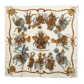 エルメス カレ90 LES FETES DU ROI SOLEIL 太陽王の祝典 スカーフ ホワイト マルチカラー シルク レディース HERMES 【中古】