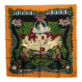 エルメス カレ90 LE PARADIS DU ROY 王の楽園 スカーフ マルチカラー シルク レディース HERMES 【中古】