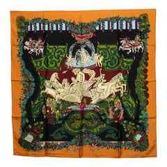 エルメス カレ90 LE PARADIS DU ROY 王の楽園 スカーフ マルチカラー シルク レディース HERMES 【中古】