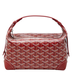 ゴヤール ボウリング25 トイレタリー ハンドバッグ レッド PVC レザー レディース GOYARD 中古