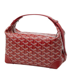 ゴヤール ボウリング25 トイレタリー ハンドバッグ レッド PVC レザー レディース GOYARD 中古