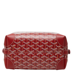 ゴヤール ボウリング25 トイレタリー ハンドバッグ レッド PVC レザー レディース GOYARD 中古