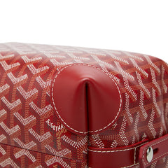 ゴヤール ボウリング25 トイレタリー ハンドバッグ レッド PVC レザー レディース GOYARD 中古