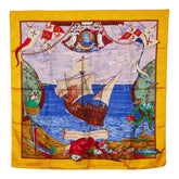 エルメス カレ90 Christophe Colomb decouvre 1 Amerique 12 Octobre 1492 コロンブス アメリカ大陸発見 スカーフ マルチカラー シルク レディース HERMES 【中古】