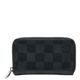 ルイ ヴィトン ダミエ グラフィット ジッピー コインパース コインケース 小銭入れ N63076 ブラック PVC レザー メンズ LOUIS VUITTON 【中古】