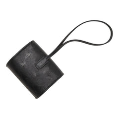 エルメス ケリーフェスティバル バッグチャーム キーホルダー ブラック シルバー金具 オーストリッチ レディース HERMES 【中古】