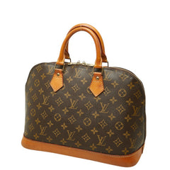 ルイ ヴィトン モノグラム アルマ ハンドバッグ 手提げ M51130 ブラウン PVC レザー レディース LOUIS VUITTON 中古