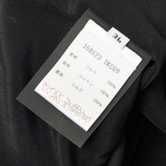 バレンシアガ ノースリーブ ワンピース サイズ36 358523 ブラック シルク コットン レディース BALENCIAGA 【中古】