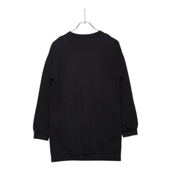 ヴェルサーチェ ロゴ オーバーサイズ トレーナー スウェット サイズ164cm ブラック ピンク コットン メンズ VERSACE 【中古】