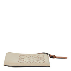 ロエベ アナグラム コインケース カードケース ベージュ ブラウン レザー レディース LOEWE 【中古】