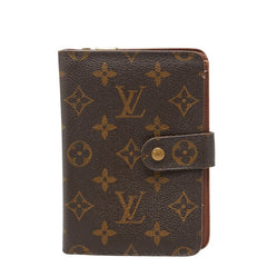 ルイ ヴィトン モノグラム ポルトパピエ 二つ折り財布 M61207 ブラウン PVC レザー レディース LOUIS VUITTON 【中古】