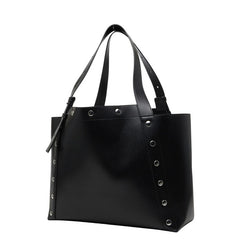 ステラマッカートニー パンチングロゴ トートバッグ ハンドバッグ ブラック レザー レディース Stella McCartney 【中古】