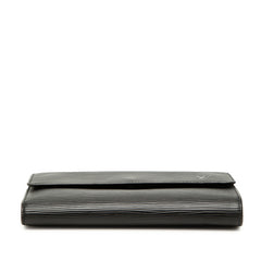 ルイ ヴィトン エピ ポルトトレゾールエテュイパピエ 三つ折り財布 M63712 ブラック レザー レディース LOUIS VUITTON 【中古】