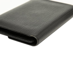 ルイ ヴィトン エピ ポルトトレゾールエテュイパピエ 三つ折り財布 M63712 ブラック レザー レディース LOUIS VUITTON 【中古】