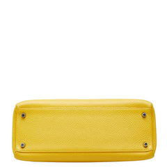 エルメス ケリー32 ハンドバッグ ショルダーバッグ 2WAY □N刻印 イエロー シルバー金具 トリヨンクレマンス レディース HERMES 中古
