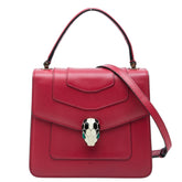 ブルガリ セルペンティ フォーエバー ハンドバッグ ショルダーバッグ 2WAY レッド系 レザー レディース BVLGARI 中古