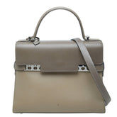 デルヴォー タンペートMM ハンドバッグ ショルダーバッグ 2WAY グレーベージュ系 レザー レディース DELVAUX 中古