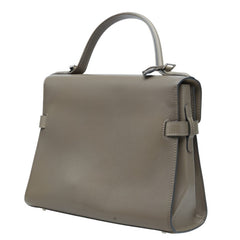 デルヴォー タンペートMM ハンドバッグ ショルダーバッグ 2WAY グレーベージュ系 レザー レディース DELVAUX 中古