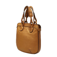 ロエベ アナグラム ハンドバッグ ショルダーバッグ 2WAY ゴールド レザー レディース LOEWE 中古