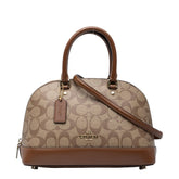 コーチ シグネチャー ハンドバッグ ショルダーバッグ 2WAY F27583 ベージュ PVC レザー レディース COACH 中古