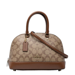 コーチ シグネチャー ハンドバッグ ショルダーバッグ 2WAY F27583 ベージュ PVC レザー レディース COACH 中古