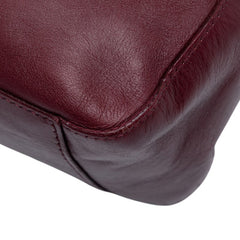 フェンディ FFロゴ ハンドバッグ ショルダーバッグ 2WAY ボルドー レザー レディース FENDI 中古