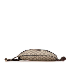 グッチ GGスプリーム ボディバッグ ウエストバッグ 233269 ベージュ ブラウン PVC レザー レディース GUCCI 【中古】